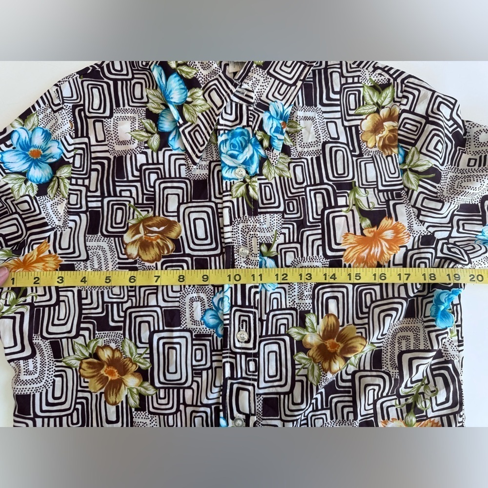 Vintage 70s Jubilee New York Weinststock Retro Abstract Psychedelic Button Shirt - Picture 9 of 11